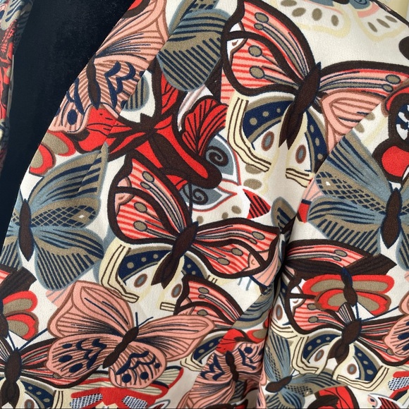 OVI Butterfly Printed Paisley Crop Blazer Jacket - Picture 4 of 6